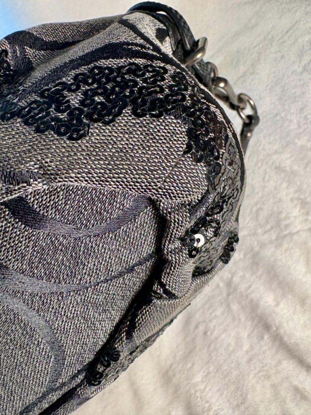 Coach Madison Sequin Op Art Sophia Lurex Satchel - Picture 6 of 15